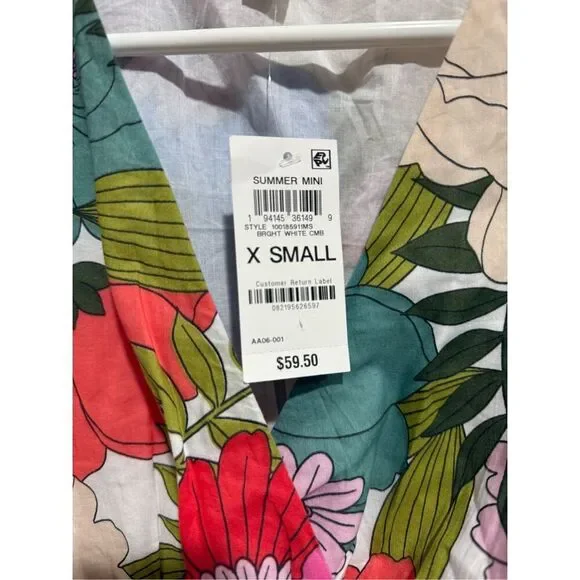 Floral Dress from On 34th NWT Bubble Sleeves to Elbow Hem Hits Above Knees Size - Picture 4 of 5